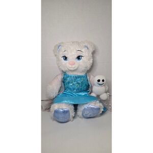 Build-A-Bear Disney Frozen II Elsa Bear Plush w Snowgie & Dress Preowned